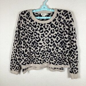 Yes Lola Womens Sweater Sz S Small Long Sleeve Animal Print Pilling Good